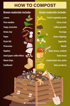 an info poster showing how to compost