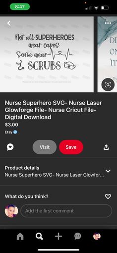 an iphone screen with the text'not all superheros wear capes, some wear scrubs and 3 scrubs '