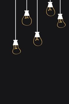 five light bulbs hanging from the ceiling