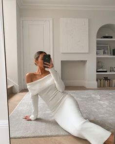 Look stunning and exube your confidence in the Ema Off Shoulder Maxi Dress. Featuring an all-white look, long sleeves, and the ultra-flattering cut of the LaPose collection, you'll be sure to turn heads both near and far. With chic yet elegant vibes, and a warm, soft fabric, you'll stay cozy and stylish all season long. #StyleGoals! Ema Off Shoulder Maxi Dress in White Long Sleeve Knitted Chic, Elegant Soft Warm Fabric LaPose Fall-Winter Collection Elegant Vibes, Off Shoulder Maxi Dress, Timeless Dress, White Maxi Dresses, Cream Dress, Y2k Style, Spring Dresses, Long Sleeve Knit, White Long Sleeve