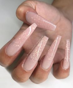 Square Nail Art, Cute Nails Ideas, Tan Nails, Nails 2017, Gold Sprinkles, Nail Quotes, Square Nail, How To Grow Nails, Blush Nails