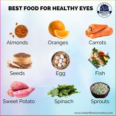 10 Foods To Improve Your Vision. ...Eat Well. Good eye health starts with the food on your plate.  #eyehealth #eyecare #vision #optometrist #optometry #eyes #eyedoctor #glasses #eyewear   #eyesurgery #contactlenses #ophthalmologis Eye Food Health, How To Improve Your Eye Vision, Foods For Eye Health, Improve Vision Naturally, How To Improve Vision Naturally, Herbs For Eye Health, Food For Eye Health, Eye Health Remedies, Eye Health Food