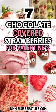 A collection of Valentine's Day chocolate covered strawberries.