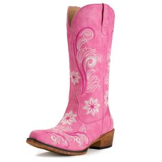 PRICES MAY VARY. Classic western embroidery cowboy boots show elegant style with 2.0 inch heel Soft synthetic lining wicks moisture; Cushioning offers comfortable feel Just slip on with pull tabs; Slip off easily without struggling Great pairing with jeans or dresses for western flair; Perfect for concerts, festivals, daily wear Refer size chart to select; Consult customer service for best fit recommendations Embroidery Cowboy, Cowboy Boots For Women, Boots Fall Ankle, Western Embroidery, Pointy Toe Boots, Boots Cowgirl, Faux Suede Boots, Leather Boots Heels, Equestrian Boots