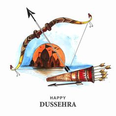 happy dussehera with an arrow and bow