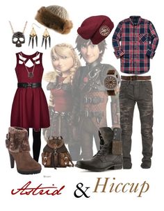 "Alt/modern Astrid & Hiccup" by jessababy1313 ❤ liked on Polyvore featuring art and modern Httyd Outfits, Jackie Outfits, Astrid Costume, Astrid Httyd, Astrid Hiccup, Estilo Cartoon, Movie Inspired Outfits, Geek Clothes, Train Dragon