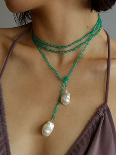 Serenity in Green: Extra-Long Green Agate Double Baroque Pearl Necklace - Green Green Beaded Necklace With Pearl Drop For Gift, Green Necklace With Pearl Pendant And Round Beads, Green Necklaces With Pearl Pendant And Round Beads, Green Pearl Beaded Necklace With Natural Stones, Green Bohemian Pearl Necklace For Jewelry Making, Green Beaded Necklaces With Pearls And Natural Stones, Green Bohemian Pearl Necklace For Gift, Bohemian Green Pearl Necklace As A Gift, Bohemian Green Pearl Necklace Gift