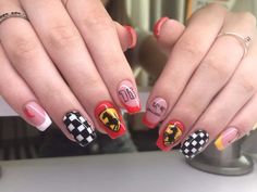 Ferrari Nails, Japan Nail Art, Teen Nails, Hello Nails, Glamour Nails, Pretty Nail Designs, Really Cute Nails