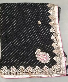 Buy Gota Patti Saree In Black Online|Saree|Jhakhas#jhakhas #fashion #diy #partywear #gotapatti #saree #sareelover #designer #south #southindia #sareelover #gotaapttiwork # Gota Patti Suits, Gotta Patti Work, Saree In Black, Gotta Patti, Ethnic Sarees