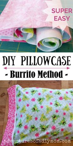 the instructions to make a diy pillow case