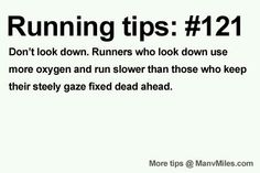 a white poster with the words running tips 121