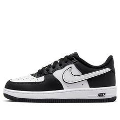 (PS) Nike Air Force 1 Low '07 LV8 White Swoosh Panda DV1623-001 (AF1/SNKR/Skate/Low Top/Non-Slip/Wear-resistant) Casual White Nike Air Force 1 For Sports, Nike Air Force 1 High-top For Sports, Nike Air Force 1 White Breathable For Sports, Nike Air Force 1 White Breathable Sports Shoes, Nike Air Force 1 Low, Air Force 1 Low, Nike Air Force 1, Air Force 1, Nike Air Force