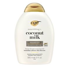 OGX Nourishing + Coconut Milk Shampoo for Strong & Healthy Hair - 13 fl oz Ogx Conditioner, Conditioner And Shampoo, Best Conditioner, Strong Healthy Hair, Coconut Milk Shampoo, Shampoo For Curly Hair, Hydrating Shampoo, Hair Restoration, Hair Repair