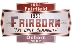 an old sign for fairborn the united community