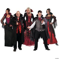 a group of people dressed up in costumes