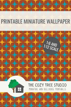 the cozy tree studio printable miniature wallpaper pattern is available in multiple sizes and colors