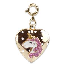 Charm It, Unicorn Charm, Heart Necklace Diamond, Diamond Solitaire Necklace, Rainbow Beads, Locket Charms, Solitaire Necklaces, Diamond Chain, Letter Charms