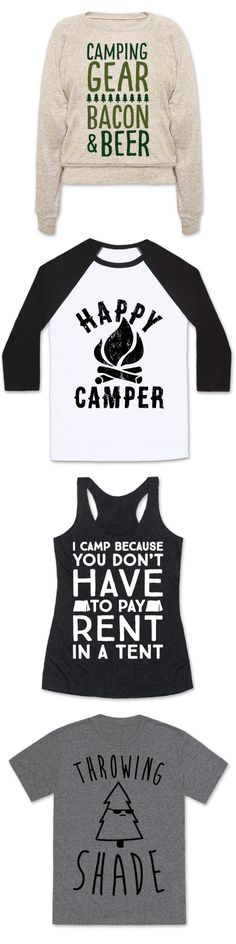 This awesome camping collection is perfect for nature lovers, hikers, explorers, road trippers, and anyone who loves the great outdoors! Camping Clothes, Rv Camping Checklist, Going Camping, Throwing Shade, Camping Outfits, Sweatshirts And Hoodies