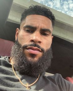 Black Men With Beards, Black Beard Styles, Beard And Mustache Styles, Curly Hair Fade, Beard Boy, Mens Hairstyles With Beard, Buick Electra, Beard Hairstyle