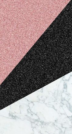 three different colors of marble with black, pink and white speckles on them