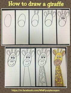 how to draw a giraffe for kids with step by step instructions and pictures