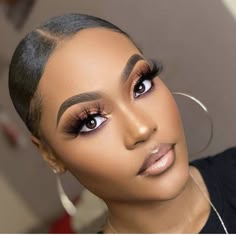 Glam Makeup Black Women, Black Bridal Makeup, Natural Glam Makeup, Makeup Black Women, Makeup For Black Skin, Soft Glam Makeup, Brown Skin Makeup, Glam Makeup Look, Dope Makeup