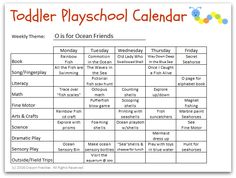 the toddler play school calendar is filled with activities to help children learn how to use it