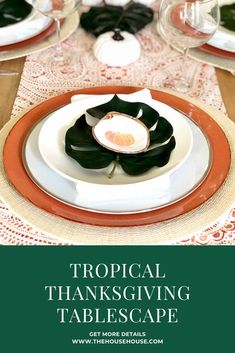 Tropical Thanksgiving Tablescape Florida Thanksgiving, Tropical Thanksgiving, Home Decor Ideas Minimalist, Thanksgiving Tablescape, Thanksgiving Decorations Diy, Spring Tablescapes, Diy Thanksgiving, Fall Tablescapes, Thanksgiving Tablescapes