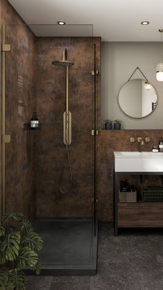 Multipanel Linda Barker Corten Elements Shower Panel Brown Bathrooms, Modern Industrial Bathroom, Linda Barker, Earthy Bathroom, Weathered Steel, Brown Bathroom Ideas, Boho Bedroom Furniture, Earthy Home Decor, Bathroom Planner