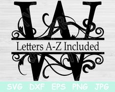 letters a - z included svg dxf eps png