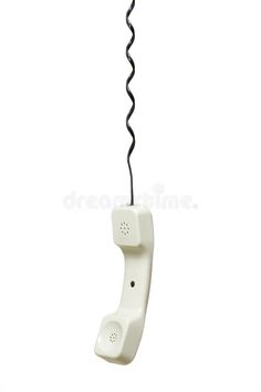 an old fashioned phone hanging from a wire on a white background royalty images and clippings