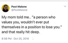 Post Malone Tweets That Hit Me Hard, Hard Quotes, Self Quotes, Deep Thought Quotes, Tweet Quotes, Real Quotes, Thoughts Quotes