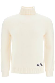 AAD A.P.C. WALTER HIGH-NECK PULLOVER High Neck Sweater, Knitwear Men, Wool Knit, Sweater Sale, Sweater Design, Pullover Men, High Collar, Unisex Design, A P