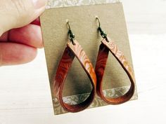 Leather Teardrop Earrings For Everyday Use, Leather Teardrop Jewelry, Everyday Hand-tooled Leather Jewelry, Everyday Hand Tooled Leather Jewelry, Minimalist Brown Hoop Earrings For Everyday, Handmade Leather Hoop Earrings, Everyday Leather Teardrop Earrings, Minimalist Brown Hoop Earrings For Gift, Brown Teardrop Hoop Earrings For Gifting