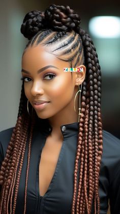 Long Hairstyles For African American Women, Ombre Braided Ponytail, Big Braids Hairstyles For Black Women, Ponytail Braid Hairstyles For Black Women, Braids For Formal Events, Medium Feed In Braids, Braided Ponytail Hairstyles For Black Women, Black Women Cornrows, Fun Braids