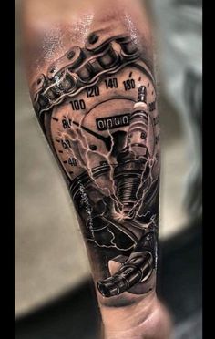 Female Sleeve Tattoos, Diesel Mechanics Tattoo, Trucker Tattoo, Wrench Tattoo, Motocross Tattoo, Piston Tattoo, Sleeve Tattoos Ideas, Harley Tattoos, Mechanic Tattoo