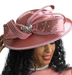 Lily and Taylor H396 1 piece HAT Color: Coral, Lavender, Mint, White White Church Hats, Church Lady Hats, Church Suits And Hats, Ladies Dress Hats, Classy Hats, Knit Suits, Rose Hat, Women Church Suits, Church Attire