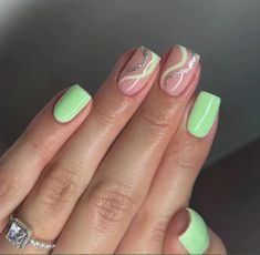 Square Gel Nails, Summer Gel Nails, Summer Acrylic Nails, Short Acrylic Nails Designs, Pink Nail, Pink Acrylic Nails