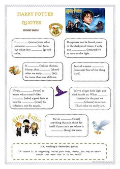 the harry potter quote is shown in this printable activity sheet for children to learn how to