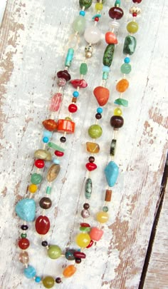 Semi Precious Stone Necklace. Semi Precious Stone by JensBeadBox Southwestern Multicolor Gemstone Beaded Necklaces, Semi Precious Stone Bracelet, Multicolor Jewelry, Semiprecious Stone Jewelry, Semi Precious Stone, African Jewelry, Jewelry Projects, Diy Beads, Stone Bracelet