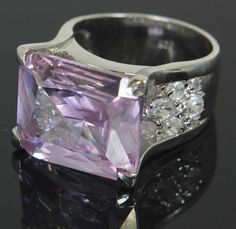 Sterling Silver Lt. Amethyst CZ Ring Size 8 Diamond Simulant, Luxury Nails, Cz Ring, Gift Boutique, Gift Store, Silver Stars, Online Boutiques, Womens Jewelry Rings, Sterling Silver Jewelry