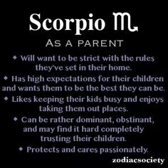 scorpio m as a child poster with the words, they tend to keep themselves and likes being independent