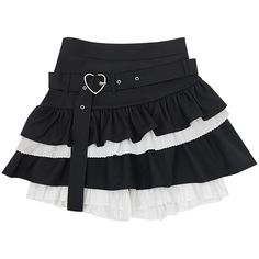 This skort features a high-waisted design, ensuring a flattering fit that accentuates the waistline. The standout detail is the charming heart buckle belt at the waist, adding a touch of playful elegance. The multi-layered skirt design provides a sense of depth and movement, embodying a cute, sweet, and lively aesthetic. Perfect for those who love to express their kawaii style, this skort is both fashionable and functional.  Please note that the price includes one skort only.   	 		 			Size 			S 			M 			L 		 		 			Waist 			63 			67 			71 		 		 			Length 			37 			38 			39 		 		 			Hips 			86 			90 			94 Summer High Waist Mini Skirt With Belt, High Waist Mini Skirt With Belt For Summer, Summer High-waist Belted Skort, Summer High Waist Belted Skort, High-waist Skort With Belt For Spring, Spring High-waist Skort With Belt, High Waist Skort With Belt For Spring, High Waist Belted Skort For Spring, Fitted Summer Skort With Belt