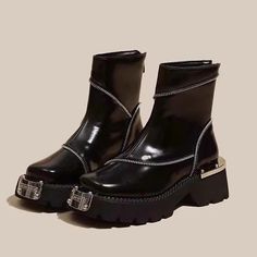 Color: Black-Single Side, Black-Plush cotton; Shoe Size: 35, 36, 37, 38, 39, 40 Chelsea Boots Winter, Shoe References, Chelsea Winter, Iconic Outfits, Sheer Swimsuit, Ankle Flats, Fashion Things, Women Platform Shoes, Mens Boots Fashion