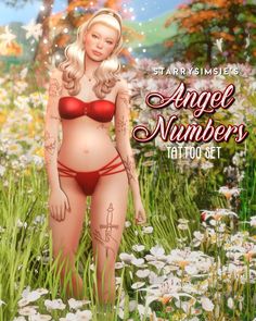 Sims 4 Tattoo Cc, Angel Numbers Tattoo, Sims 4 Custom Content Patreon, Numbers Tattoo, Sims Accessories, Sims 4 Tattoos, The Sims 4 Skin, Sims 4 Cc Folder, Sims 4 Gameplay