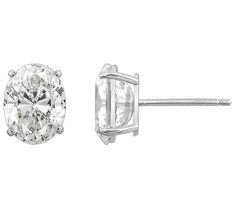 Elevate your style with these cubic zirconia Diamonique simulated diamond stud earrings, crafted in lustrous 14K white gold. Whether you prefer the sophistication of the emerald cut or the classic appeal of the oval cut, these earrings featuring Diamonique simulated diamonds are sure to brighten any ensemble. Diamond Stud Earrings, Diamond Stud, Diamond Earrings Studs, Elevate Your Style, Emerald Cut, Oval Cut, Cubic Zirconia, Emerald, Jewelry Earrings