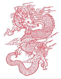 Dragon Tattoo Outline, Dragon Thigh Tattoo, Dragon Tattoo Stencil, Dragon Tattoo Back, Dragon Tattoo Sketch, Red Dragon Tattoo, Dragons Tattoo, Dragon Tattoos For Men, Dragon Tattoo Art