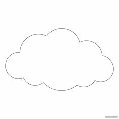 a cloud outline on a white background