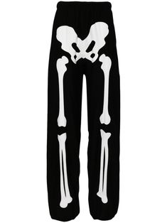 black/white cotton skeleton print elasticated waistband two side inset pockets elasticated ankles Casual Black Pants With Skull Print, Skeleton Sweatpants, Skeleton Skirt, Skeleton Pants, Skeleton Clothes, Duo Halloween Costumes, The Soloist, City Shorts, Skeleton Print