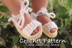 crochet pattern little shooting stars baby sandals